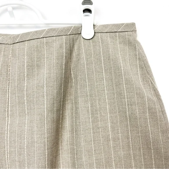 Evan Picone Tan/Grey Pin Striped Pencil Skirt - Picture 5 of 6